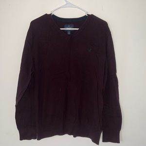 American Eagle v-neck sweater burgundy